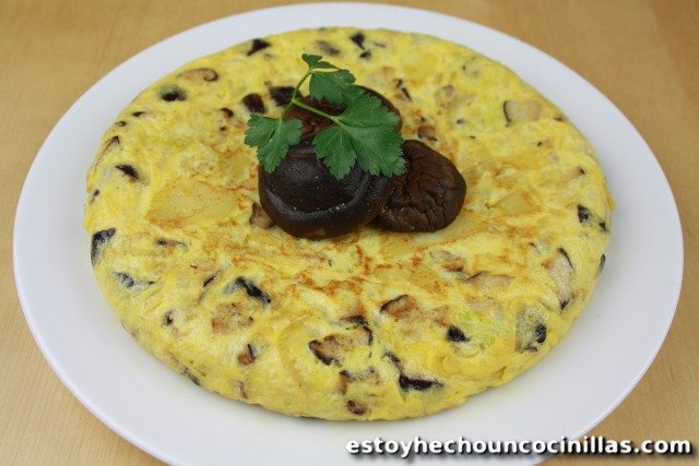 Spanish Omelette with Shiitake Mushrooms and Nappa Cabbage Recipe
