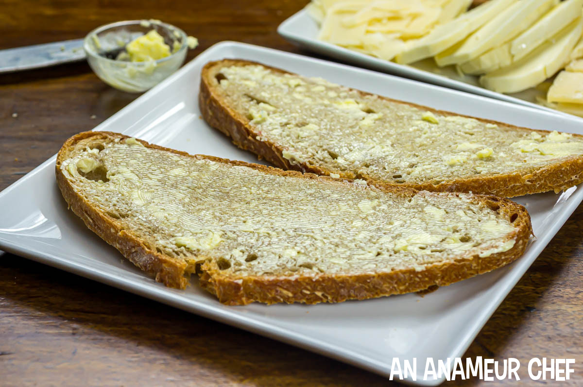 Cheese and butter sandwich