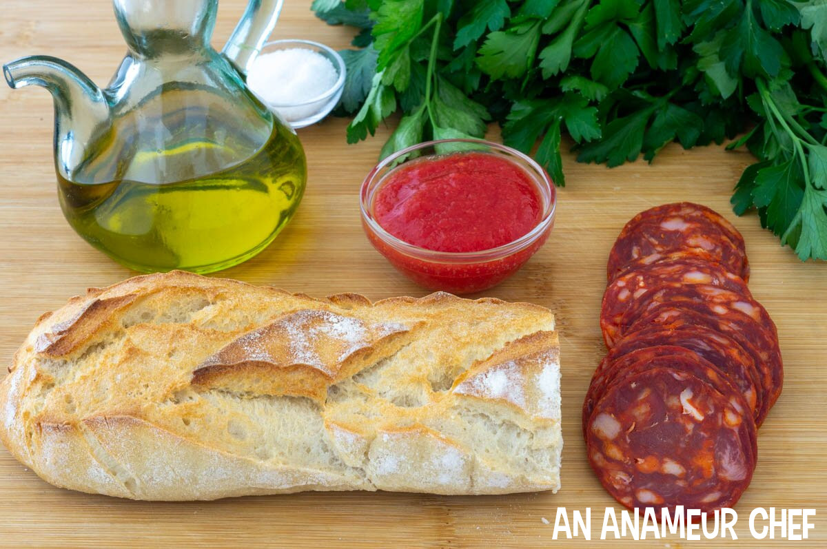 Chorizo sandwich (ingredients)